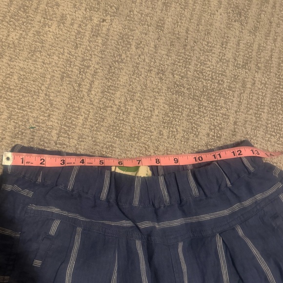 Anthropologie blue stripe linen pants - Picture 7 of 7